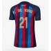 Cheap Barcelona Frenkie de Jong #21 Home Football Shirt Women 2022-23 Short Sleeve